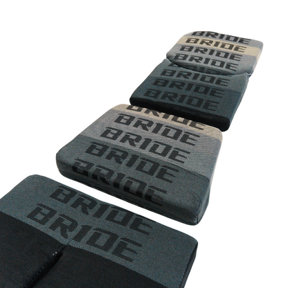 BRIDE Replacement Recliner Sea Cushion Pads – Gray LOW MAX Gradation Logo (3-Piece Set)