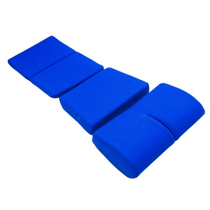 BRIDE Replacement Non-Recliner Fixed Back Seat Cushion Pads – Blue (3-Piece Set)