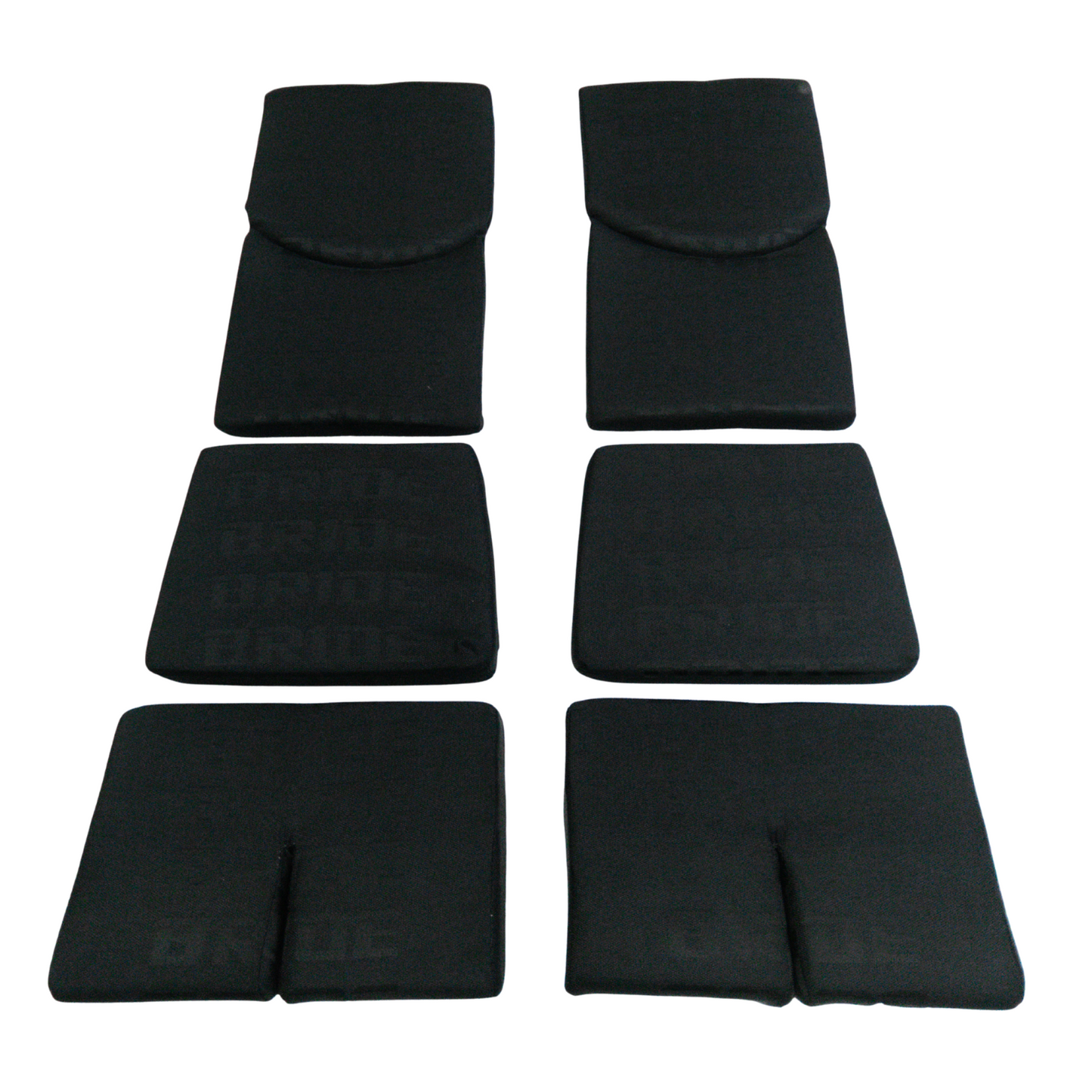 BRIDE Replacement Recliner Sea Cushion Pads – Black LOW MAX Gradation Logo (3-Piece Set)