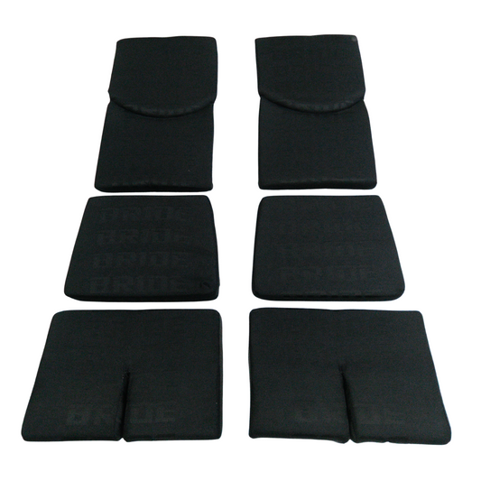 BRIDE Replacement Recliner Sea Cushion Pads – Black LOW MAX Gradation Logo (3-Piece Set)