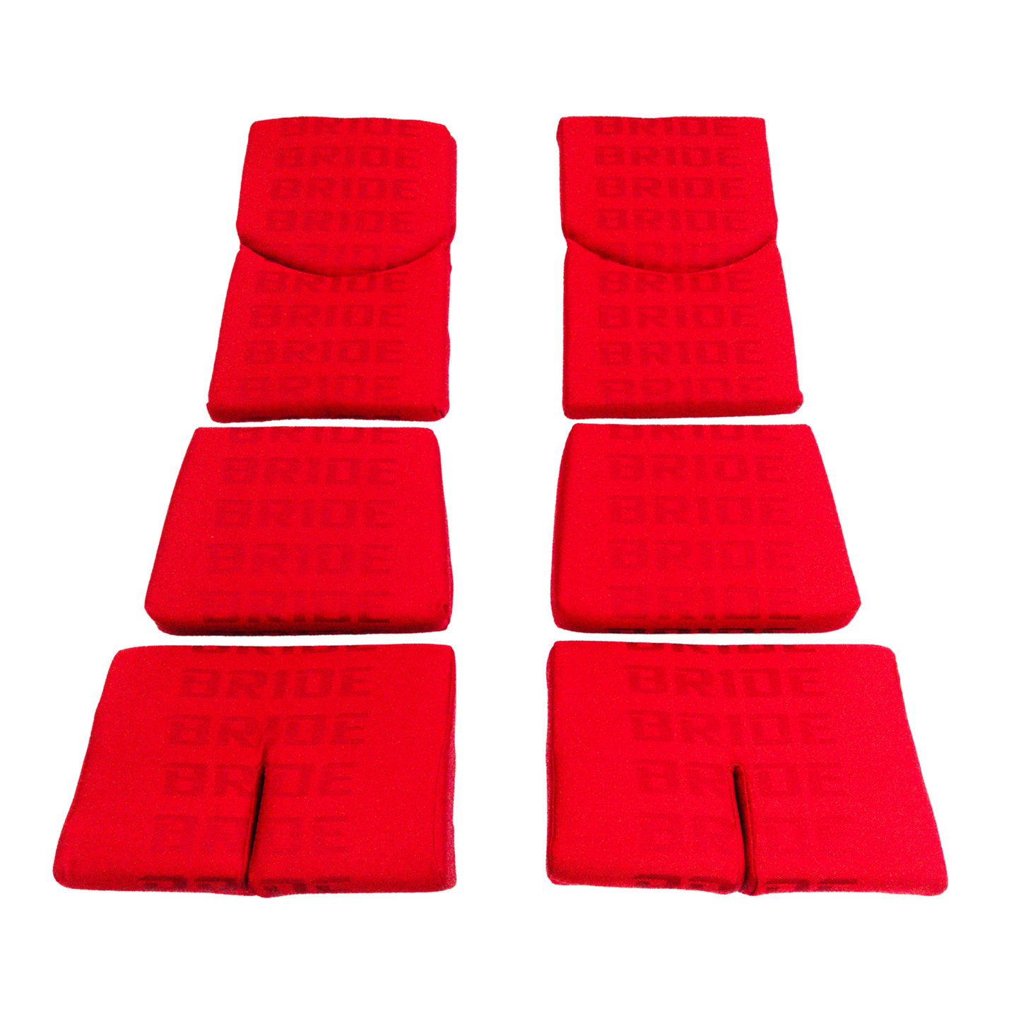 BRIDE Replacement Recliner Seat Cushion Pads – Red Gradation Logo (3-Piece Set)