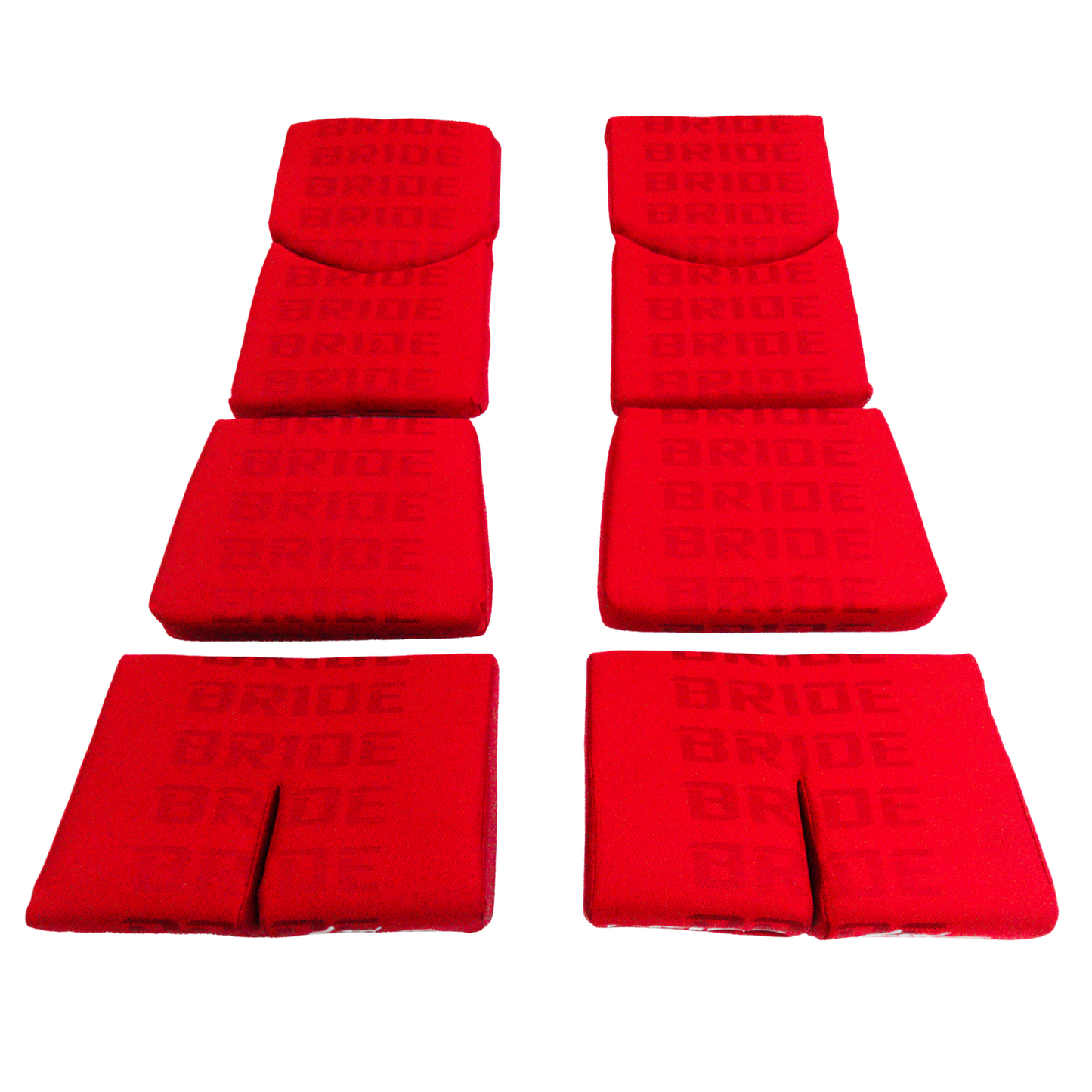 BRIDE Replacement Recliner Sea Cushion Pads – Red LOW MAX Gradation Logo (3-Piece Set)