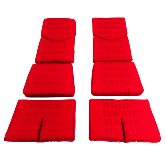 BRIDE Replacement Recliner Sea Cushion Pads – Red LOW MAX Gradation Logo (3-Piece Set)