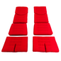 BRIDE Replacement Recliner Sea Cushion Pads – Red LOW MAX Gradation Logo (3-Piece Set)