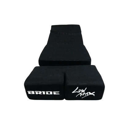 BRIDE Replacement Recliner Sea Cushion Pads – Black LOW MAX Gradation Logo (3-Piece Set)