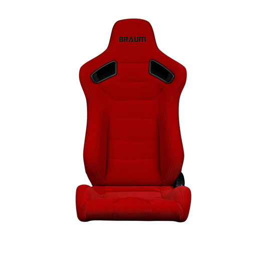 BRAUM Elite Sport Seats (Reclining - Red Cloth w/ Black Stitching) BRR1-RFBS