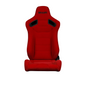 BRAUM Elite Sport Seats (Reclining - Red Cloth w/ Black Stitching) BRR1-RFBS