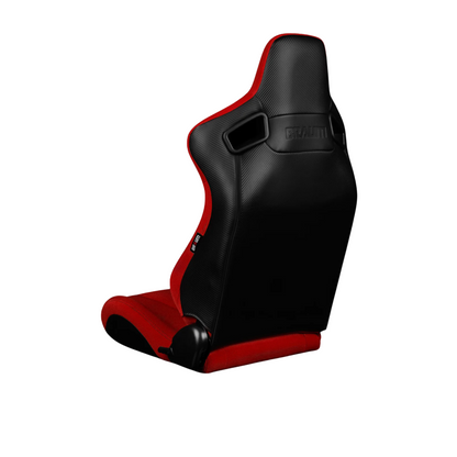 BRAUM Elite Sport Seats (Reclining - Red Cloth w/ Black Stitching) BRR1-RFBS