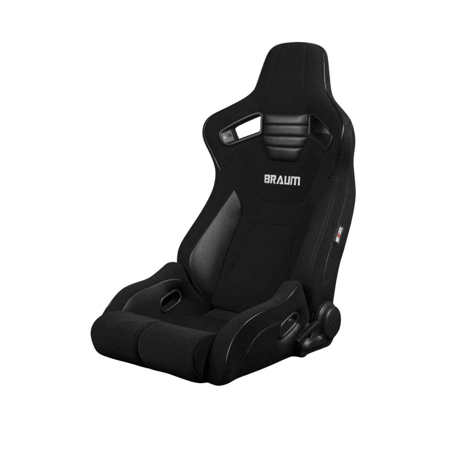 BRAUM Elite-R Racing Seats (Reclinable - Black Trim) Black / Blue / Red Cloth