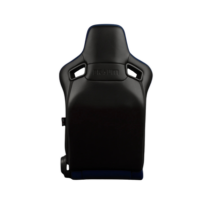 BRAUM Elite-R Racing Seats (Reclinable - Black Trim) Black / Blue / Red Cloth