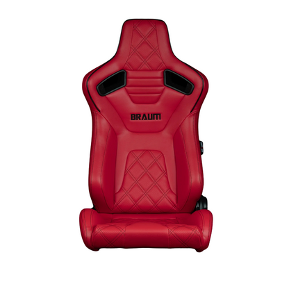BRAUM Elite-X Racing Seats (Sport - Reclining) Black / Red / White / British Tan