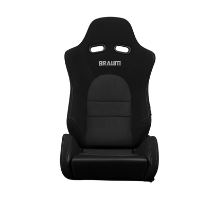 BRAUM ADVAN Sport Seats (Reclinable) Red Jacquard / Black Stitching or Black Jacquard / Black Alcantara