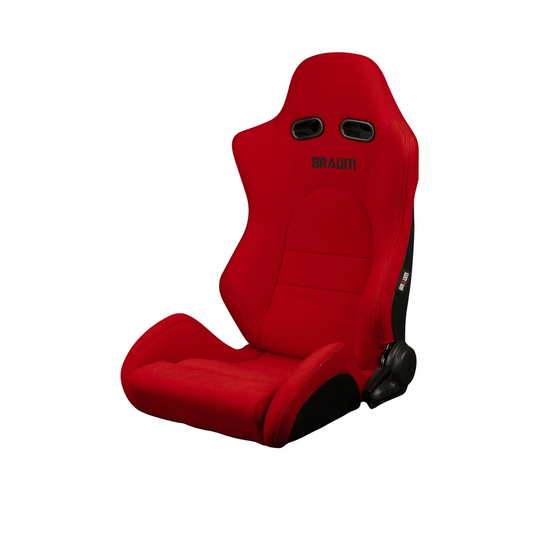 BRAUM ADVAN Sport Seats (Reclinable) Red Jacquard / Black Stitching or Black Jacquard / Black Alcantara