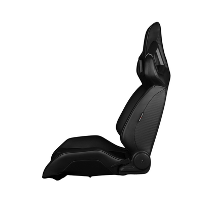 BRAUM Alpha-X Seats (Reclining w/ Carbon Fiber Look Back) White / Red / Black