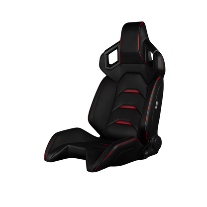 BRAUM Alpha-X Seats (Reclining w/ Carbon Fiber Look Back) White / Red / Black