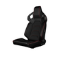BRAUM Alpha-X Seats (Reclining w/ Carbon Fiber Look Back) White / Red / Black