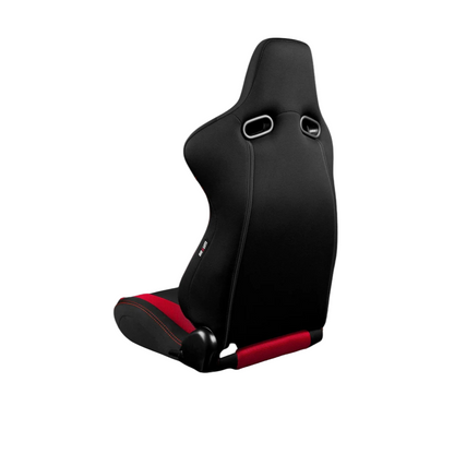BRAUM Venom Seats (Reclinable) Black Cloth or Black & Red Cloth