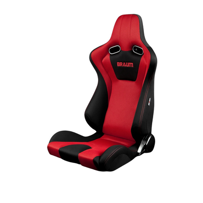 BRAUM Venom Seats (Reclinable) Black Cloth or Black & Red Cloth