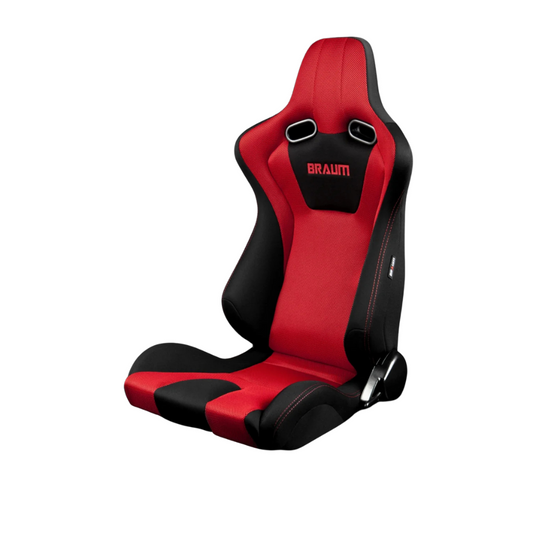 BRAUM Venom Seats (Reclinable) Black Cloth or Black & Red Cloth