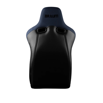 BRAUM Venom-R Cloth Bucket Seat (Blue w/ Carbon Fiber Leatherette Back) BRR7-BUFB