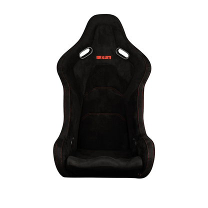 BRAUM Falcon-S Fixed Back Bucket Seat [Composite FRP] Black / White / Red