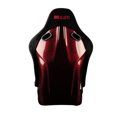 BRAUM Falcon-S Fixed Back Bucket Seat [Composite FRP] Black / White / Red