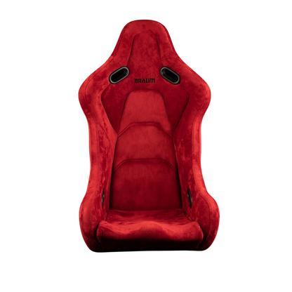 BRAUM Falcon-S Fixed Back Bucket Seat [Composite FRP] Black / White / Red