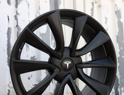 19x8.5" Matte Black Stiletto Style Wheels (5x114.3) Fits Fits Tesla Model 3 & Model Y AWD/RWD, Long Range & Performance