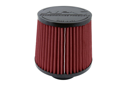 HPS Performance Red 2.75 inch Air Filter 7.75 inch Length 6 inch Base 5 inch Top HPS-4275-RED