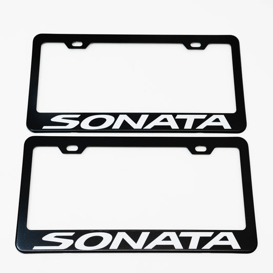 HYUNDAI SONATA Stainless Steel Black License Plate Frame