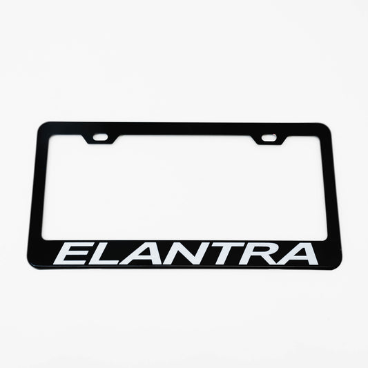 HYUNDAI ELANTRA Stainless Steel Black License Plate Frame