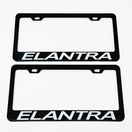 HYUNDAI ELANTRA Stainless Steel Black License Plate Frame