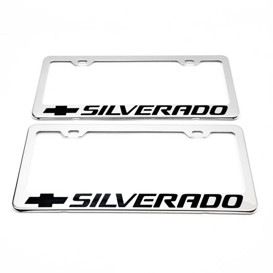 CHEVROLET SILVERADO Stainless Steel Chrome License Plate Frame
