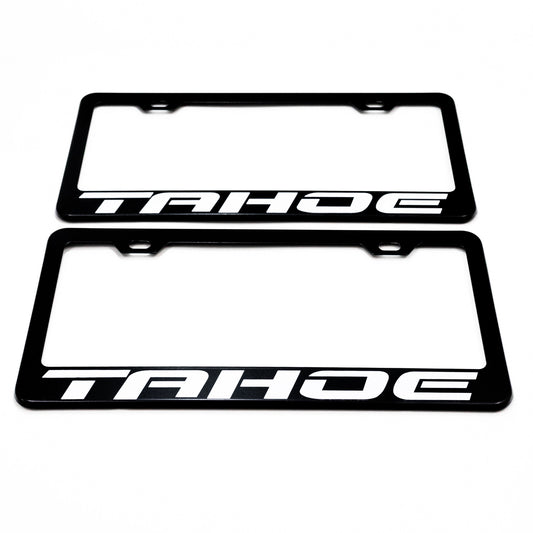 CHEVROLET TAHOE Stainless Steel Black License Plate Frame