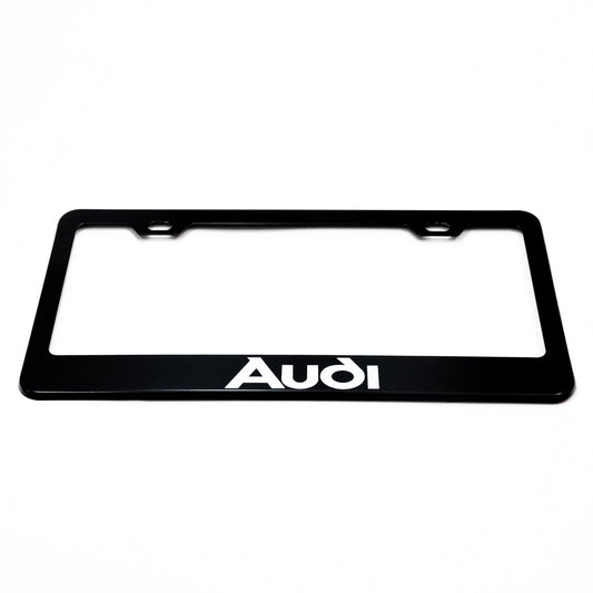 AUDI Stainless Steel Black License Plate Frame