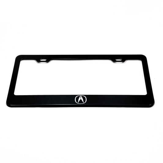 ACURA Stainless Steel Black License Plate Frame