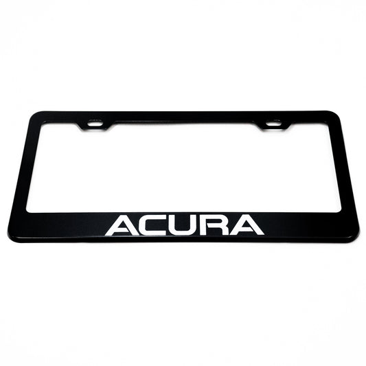 ACURA Stainless Steel Black License Plate Frame
