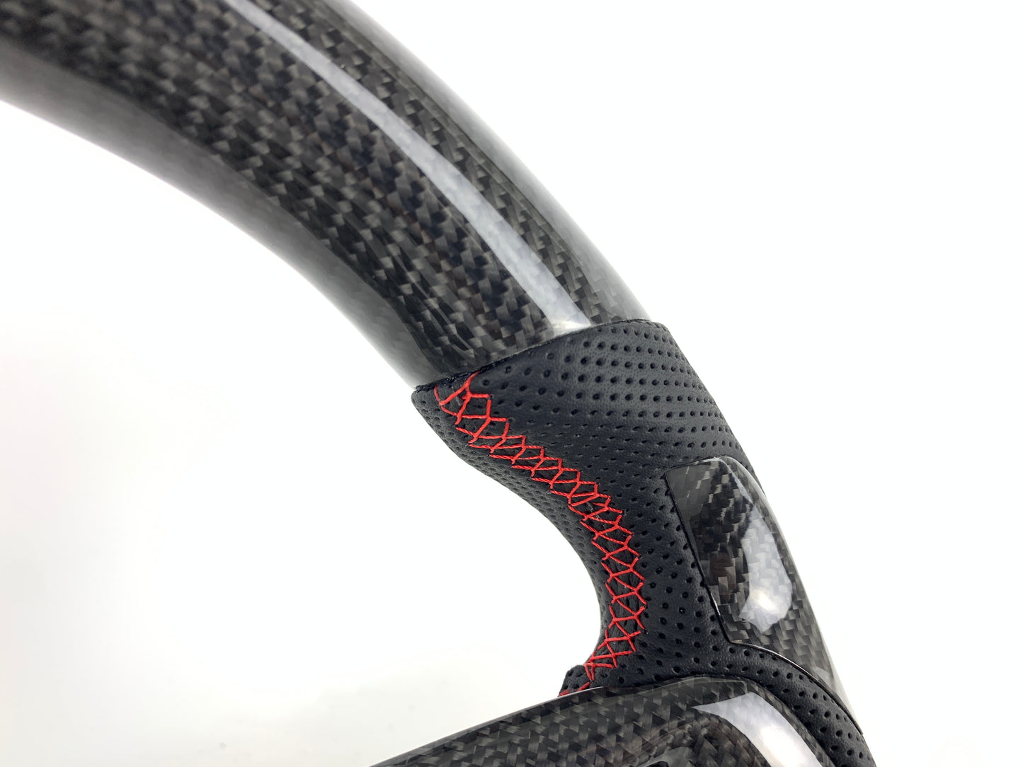 FOR 2024+ FORD MUSTANG CARBON FIBER & LEATHER STEERING WHEEL