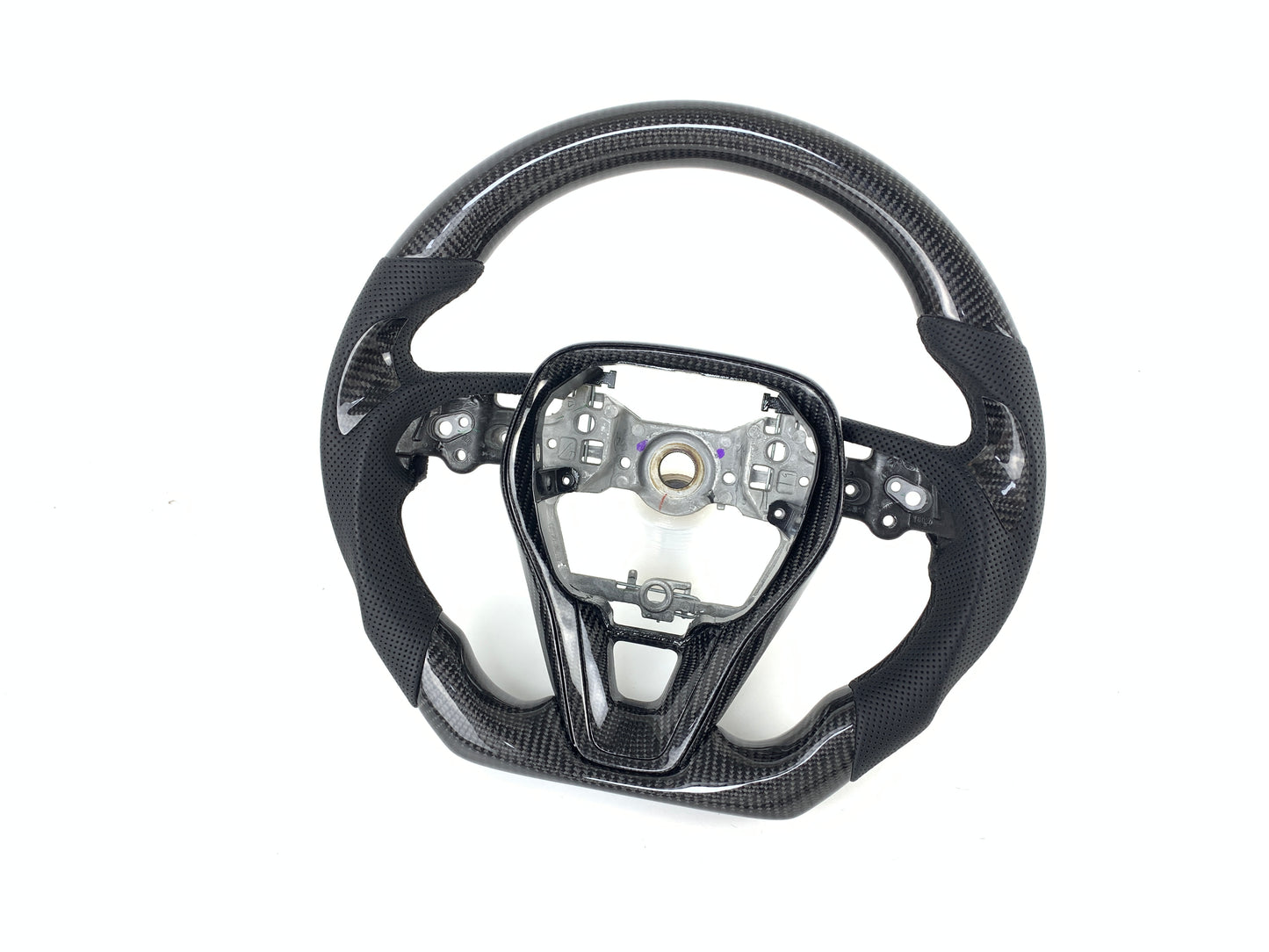 FOR 2019-2024 TOYOTA COROLLA CARBON FIBER & LEATHER STEERING WHEEL