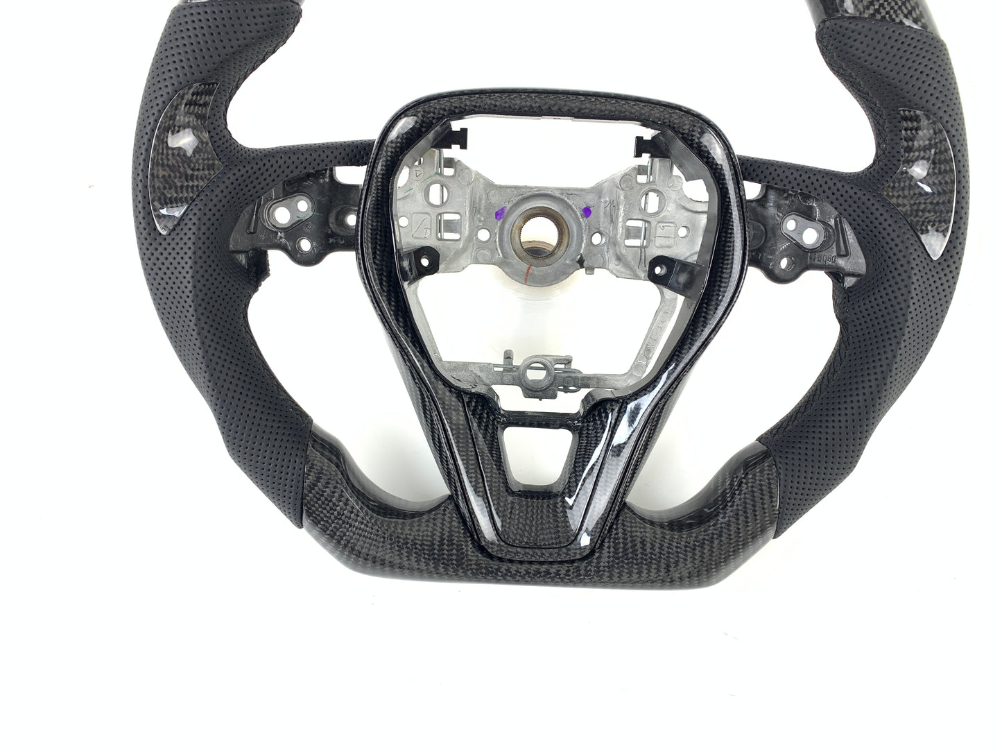 FOR 2019-2024 TOYOTA COROLLA CARBON FIBER & LEATHER STEERING WHEEL