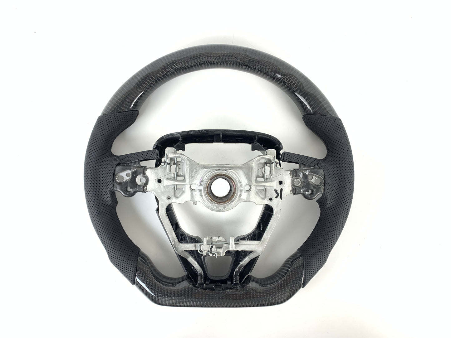 FOR 2019-2024 TOYOTA COROLLA CARBON FIBER & LEATHER STEERING WHEEL