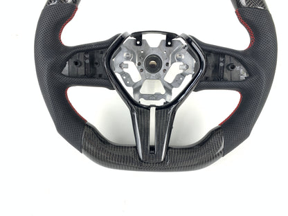 FOR INFINITI Q50 2019+/ Q60 2017+ CARBON FIBER & LEATHER STEERING WHEEL
