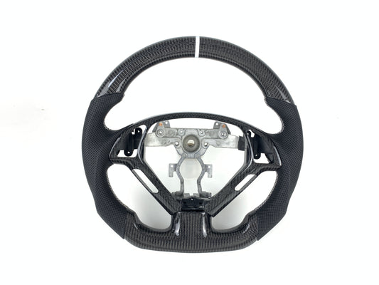 FOR 2007-2013 INFINITI G35/G37 CARBON FIBER & LEATHER STEERING WHEEL