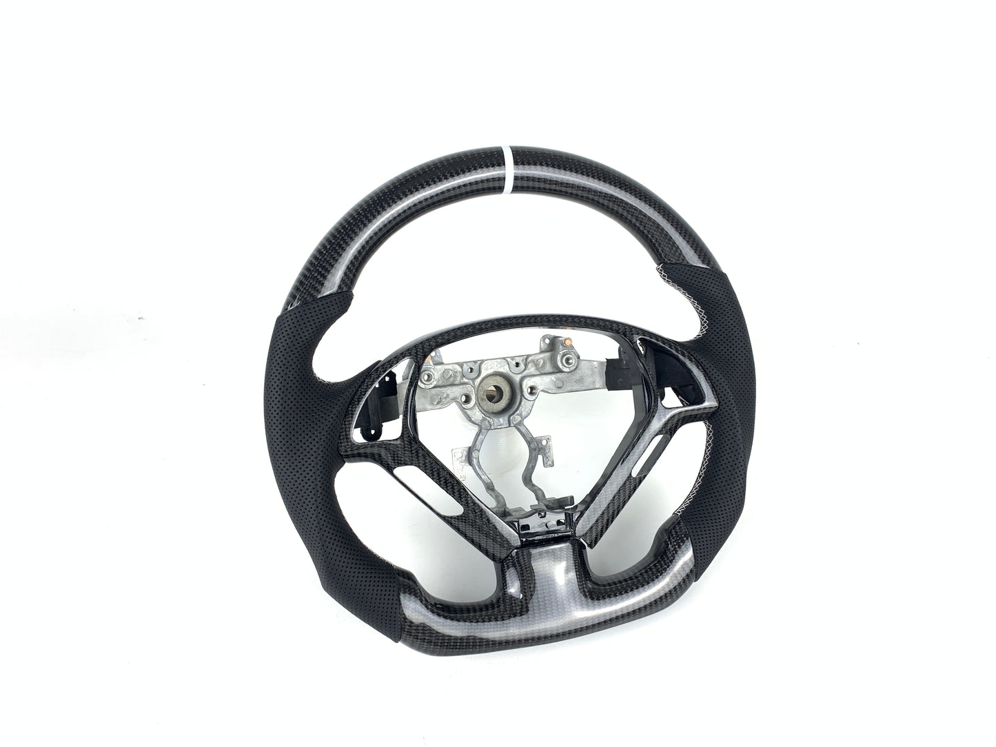 FOR 2007-2013 INFINITI G35/G37 CARBON FIBER & LEATHER STEERING WHEEL