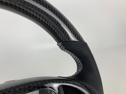FOR 2007-2013 INFINITI G35/G37 CARBON FIBER & LEATHER STEERING WHEEL