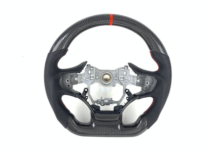 FOR 2019-2023 LEXUS ES CARBON FIBER & LEATHER STEERING WHEEL