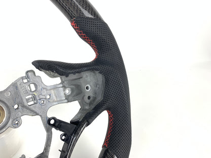 FOR 2019-2023 LEXUS ES CARBON FIBER & LEATHER STEERING WHEEL