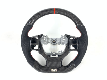 FOR 2013-2023 LEXUS IS CARBON FIBER & LEATHER STEERING WHEEL