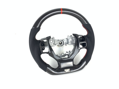 FOR 2013-2023 LEXUS IS CARBON FIBER & LEATHER STEERING WHEEL