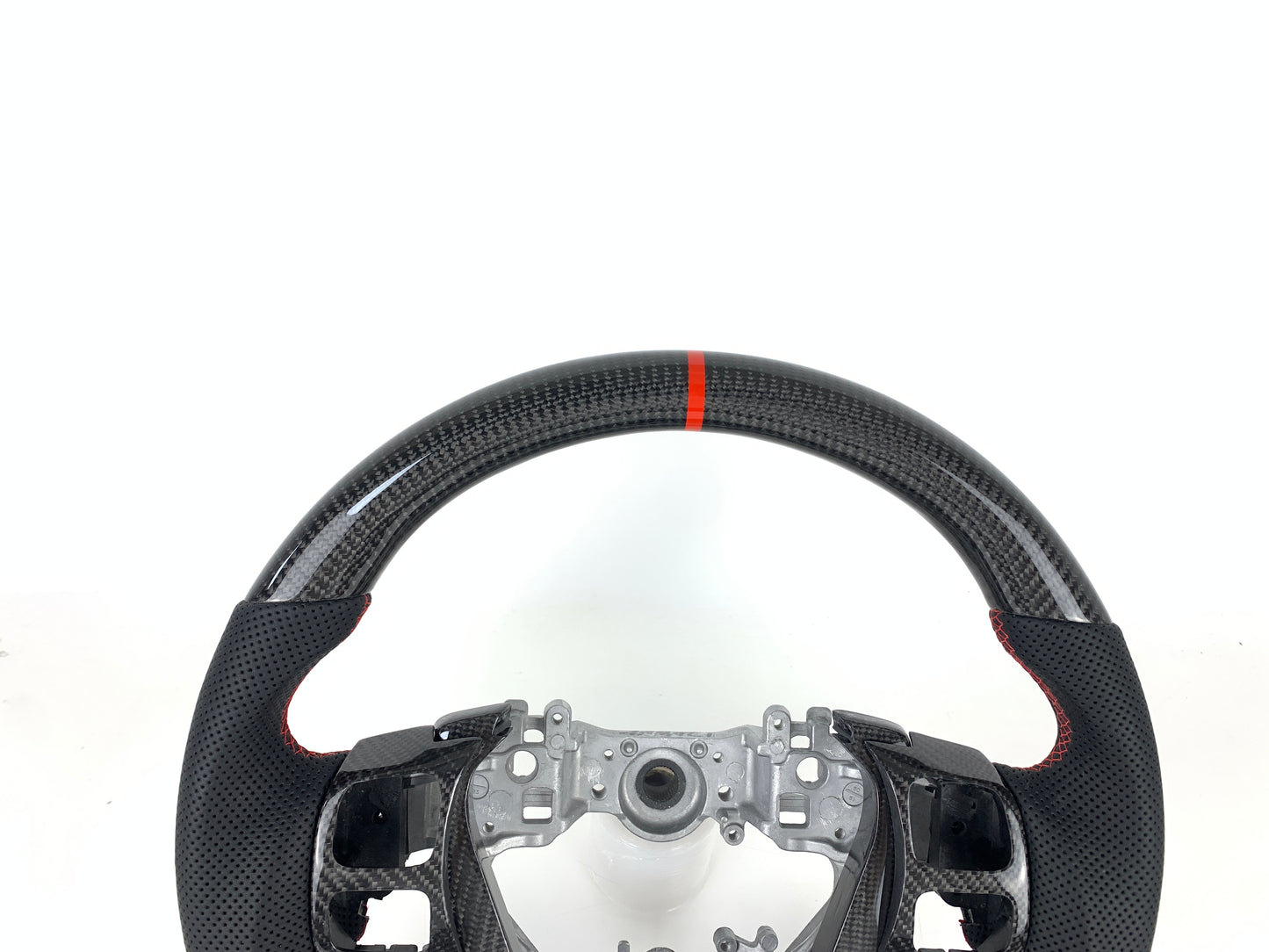 FOR 2013-2023 LEXUS IS CARBON FIBER & LEATHER STEERING WHEEL